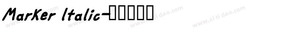 Marker Italic字体转换